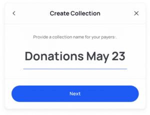 Add a name to your online payment collection link