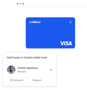 Add funds to Crowded debit cards online