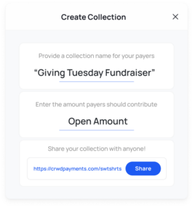 collect for fundraisers with Crowded