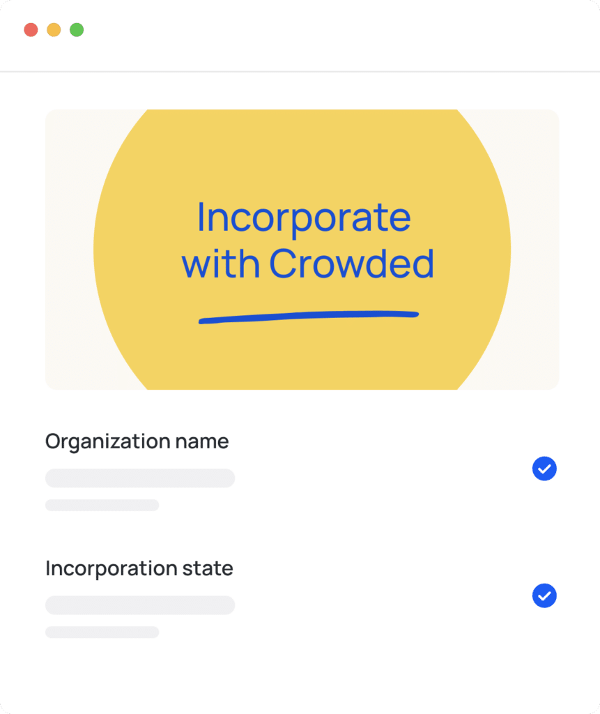 Incorporate your nonprofit with Crowded's incorporation service, for the cheapest on the market.