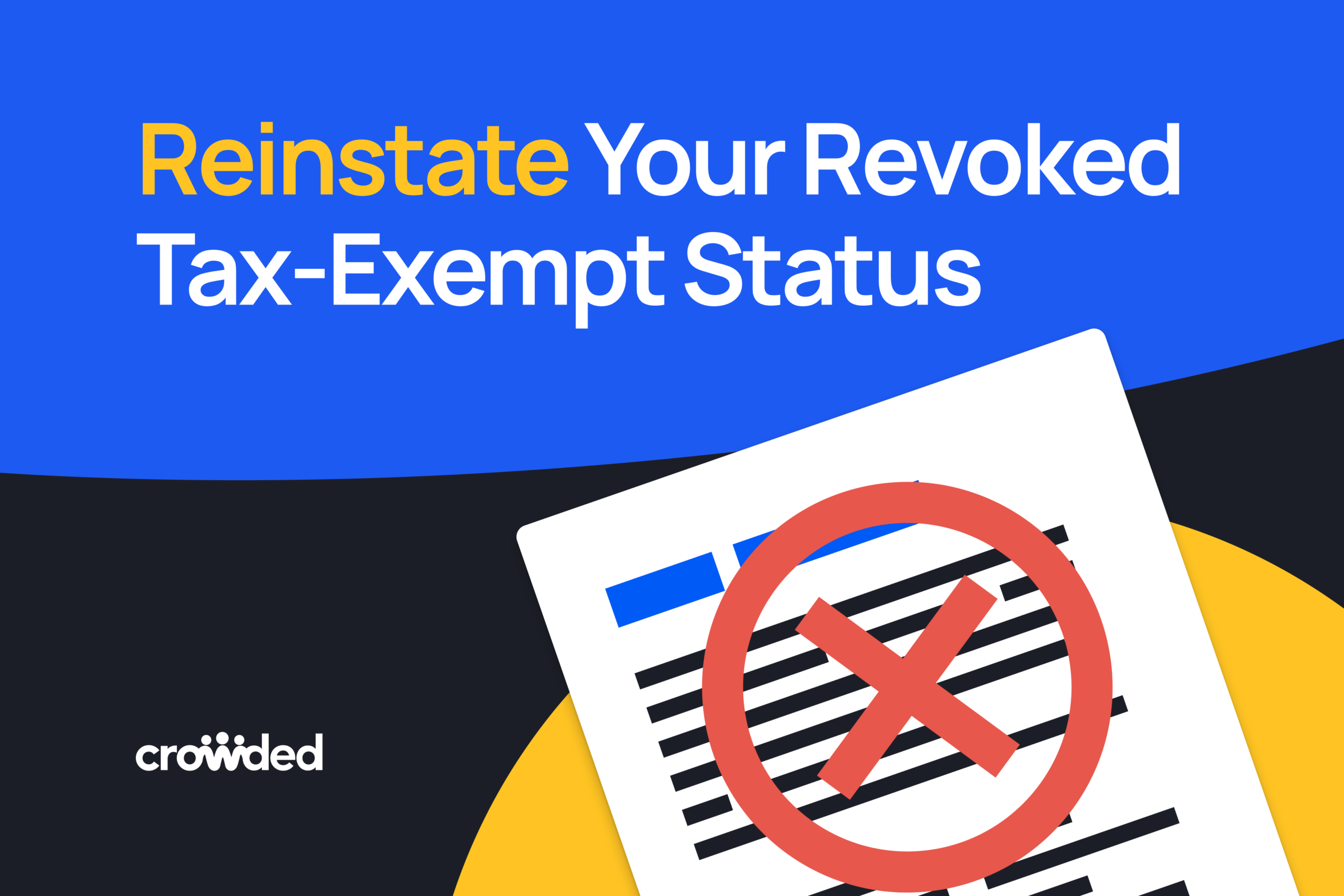 reinstate tax exempt status