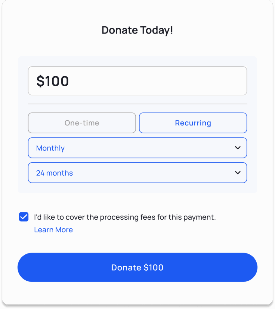 recurring donations with crowded